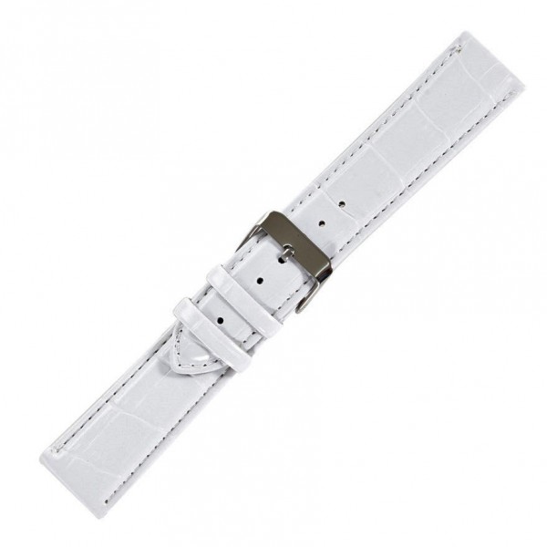 Λουράκι Δερμάτινο Αντιαλλεργικό 18mm Tzevelion T1260 Λευκό
