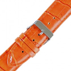 Λουράκι Δερμάτινο Αντιαλλεργικό 18mm Tzevelion T1260 Πορτοκαλί