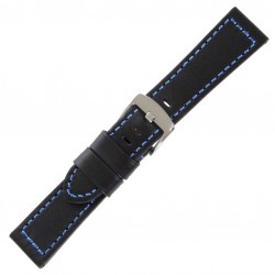 ΛΟΥΡΑΚI ΔΕΡΜΑΤΙΝΟ TZEVELION ART18BBL ΜΑΥΡΟ  24 mm 