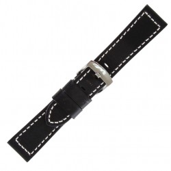 ΛΟΥΡΑΚI ΔΕΡΜΑΤΙΝΟ TZEVELION ART18BWT24 ΜΑΥΡΟ  24 mm 