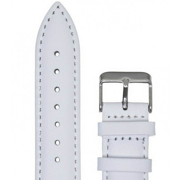 Λουράκι Δερμάτινο 18mm Tzevelion 660 Λευκό