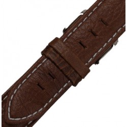 Λουράκι Δερμάτινο 0223BR 24mm Καφέ Maxi