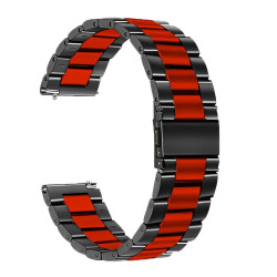 ΜΠΡΑΣΕΛΕ ΑΤΣΑΛΙΝΟ ΜΑΣΙΦ Β0154BKRD 22mm ΔΙΧΡΩΜΟ ΜΑΥΡΟ - ΚΟΚΚΙΝΟ