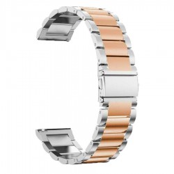 ΜΠΡΑΣΕΛΕ ΑΤΣΑΛΙΝΟ ΜΑΣΙΦ B015420SLGL 20mm ΔΙΧΡΩΜΟ ΑΣΗΜΙ - ΡΟΖ ΧΡΥΣΟ