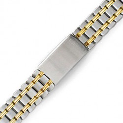 Μπρασελέ Ατσάλινο B0151 18mm  Ασημί - Χρυσό Maxi