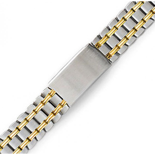 Μπρασελέ Ατσάλινο B0151 18mm  Ασημί - Χρυσό Maxi