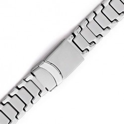 Μπρασελέ Ατσάλινο Μασίφ Ασημί B0234 20mm