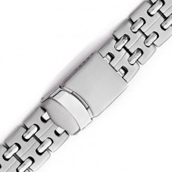 Μπρασελέ Ατσάλινο Μασίφ Ασημί B0235 20mm