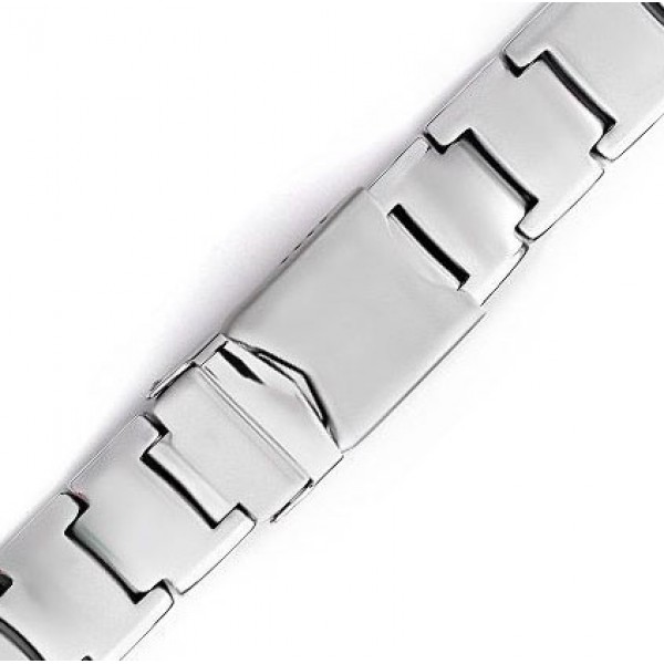 Μπρασελέ Ατσάλινο Μασίφ Ασημί B0238 20mm