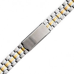 Μπρασελέ Ατσάλινο B082 14mm Ασημί - Χρυσό Μaxi