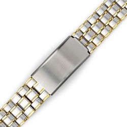 Μπρασελέ Ατσάλινο B097 14mm  Ασημί - Χρυσό