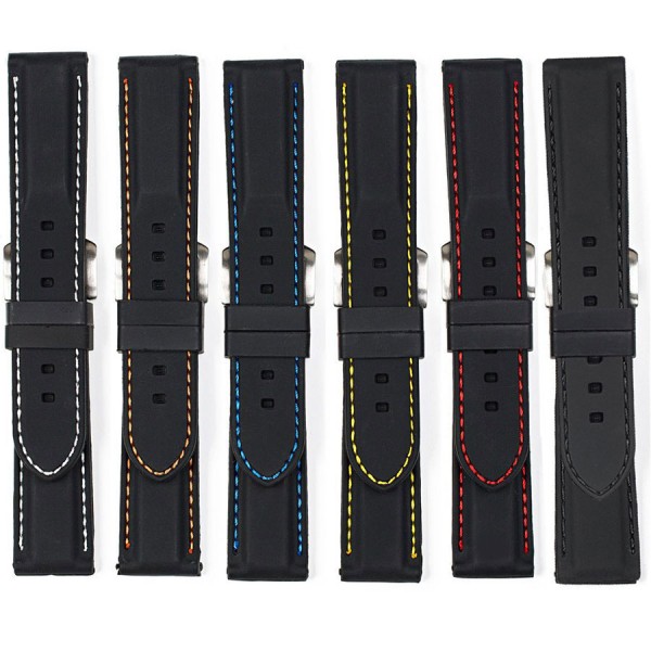 Λουράκι Σιλικόνης 8834BK 20mm Μαύρο