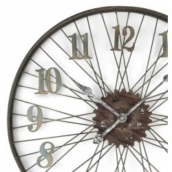 Ρολόι Τοίχου Justaminute 21457 Καφέ Μεταλλικό 60cm