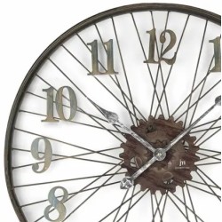 Ρολόι Τοίχου Justaminute 21457 Καφέ Μεταλλικό 60cm