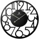 Ρολόι Τοίχου Justaminute 21537 Μαύρο Ανάγλυφο Ξύλο 60cm