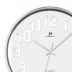 Ρολόι Τοίχου Justaminute 00816B Ασημί Πλαστικό 35.5cm