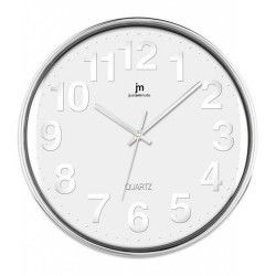 Ρολόι Τοίχου Justaminute 00816B Ασημί Πλαστικό 35.5cm