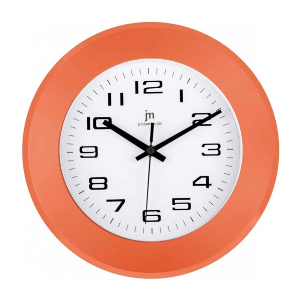 Ρολόι Τοίχου Justaminute 00836O Πορτοκαλί Πλαστικό 30cm
