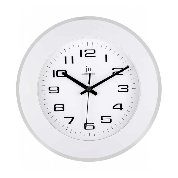 Ρολόι Τοίχου Justaminute 00836B Λευκό Πλαστικό 30cm