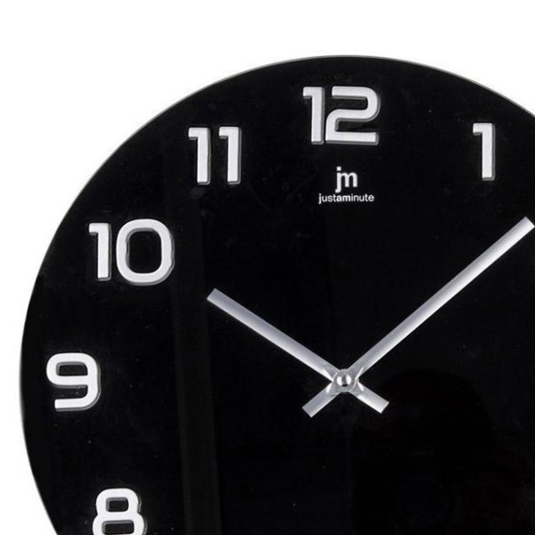 Ρολόι Τοίχου Justaminute 14897 Μαύρο Πλαστικό 38cm