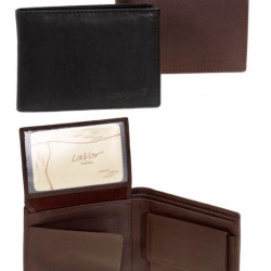 Ανδρικό Δερμάτινο Πορτοφόλι LAVOR 1-7130BK Μαύρο