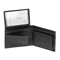Ανδρικό Δερμάτινο Πορτοφόλι LAVOR 1-7130BK Μαύρο