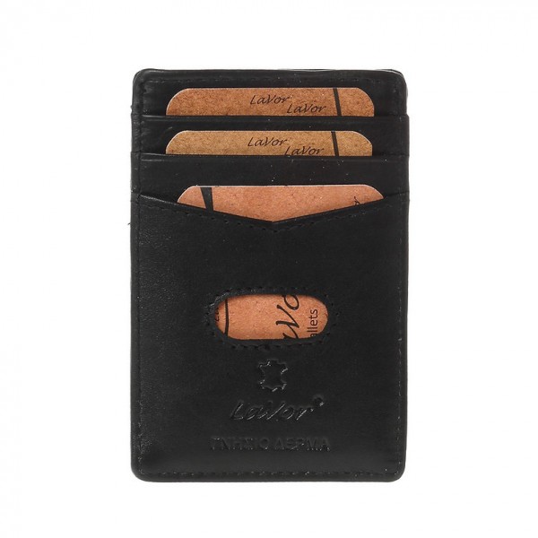 Δερμάτινη Καρτοθήκη Lavor 1-3772BK Μαύρη