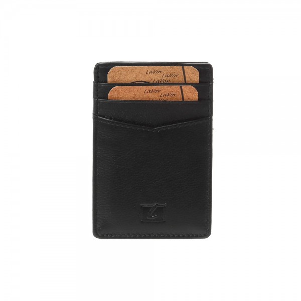 Δερμάτινη Καρτοθήκη Lavor 1-3772BK Μαύρη