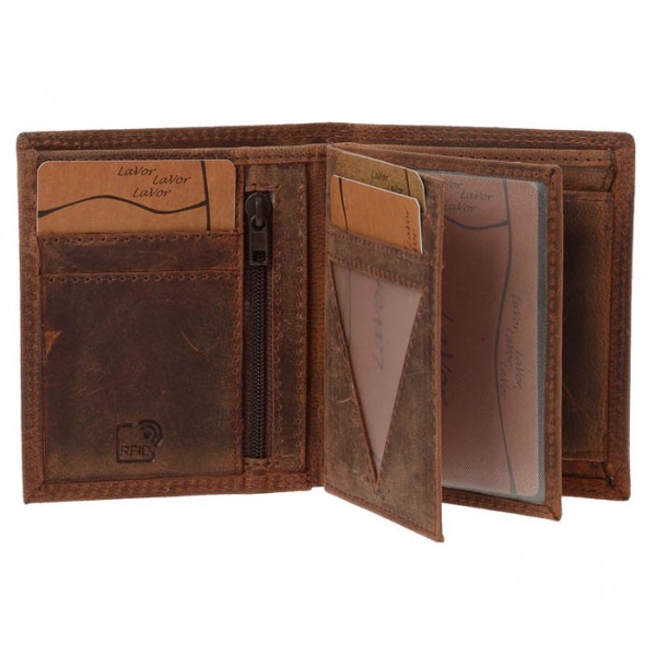 Δερμάτινο Πορτοφόλι LAVOR 1-2106 Καφέ 