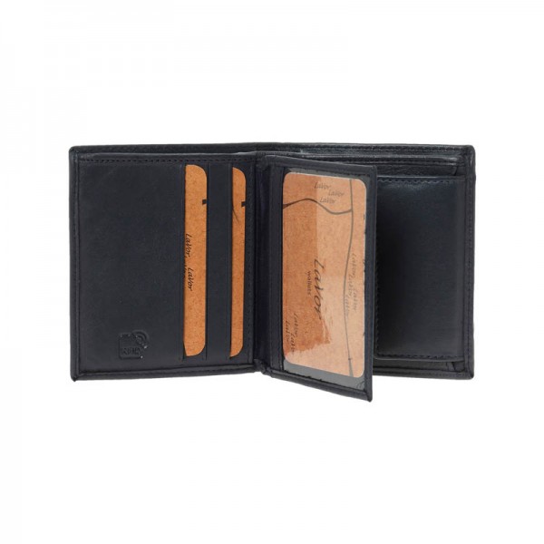 Ανδρικό Δερμάτινο Πορτοφόλι LAVOR 1-2134BK Μαύρο