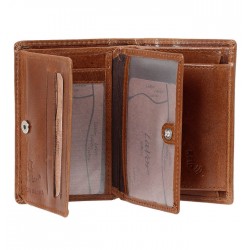 Ανδρικό Δερμάτινο Πορτοφόλι Lavor 1-3807CQ Ταμπά