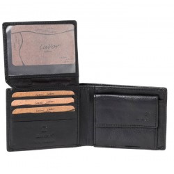 Ανδρικό Πορτοφόλι LAVOR 1-3811BK Μαύρο Δερμάτινο