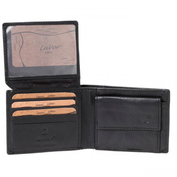 Ανδρικό Πορτοφόλι LAVOR 1-3811BK Μαύρο Δερμάτινο