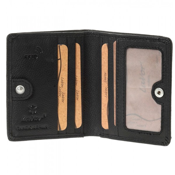 Ανδρικό Δερμάτινο Πορτοφόλι LAVOR 1-3826BK Μαύρο