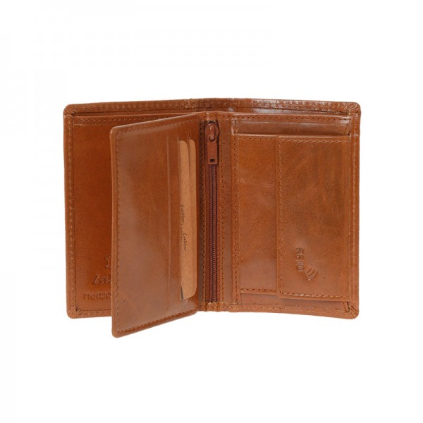 Ανδρικό Δερμάτινο Πορτοφόλι LAVOR 1-3840TB Κονιάκ