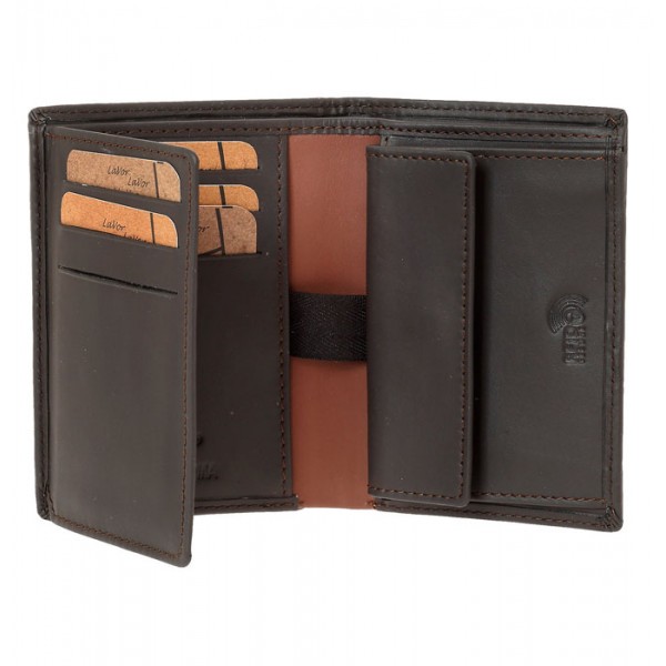 Ανδρικό Δερμάτινο Πορτοφόλι LAVOR 1-6087BR Καφέ