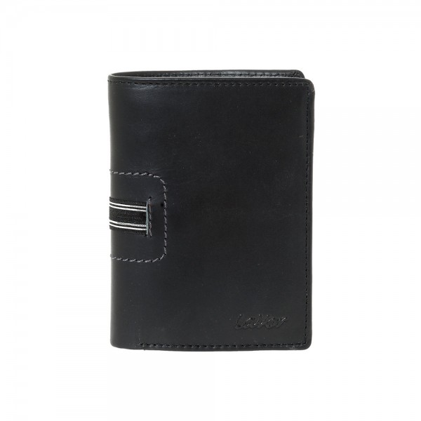 Ανδρικό Δερμάτινο Πορτοφόλι LAVOR 1-6087BK Μαύρο