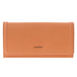 Γυναικείο Δερμάτινο Πορτοφόλι Lavor 1-6046OR Κοραλί