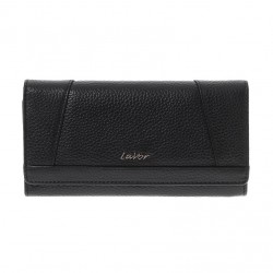 Γυναικείο Δερμάτινο Πορτοφόλι Lavor 1-6154BK Μαύρο