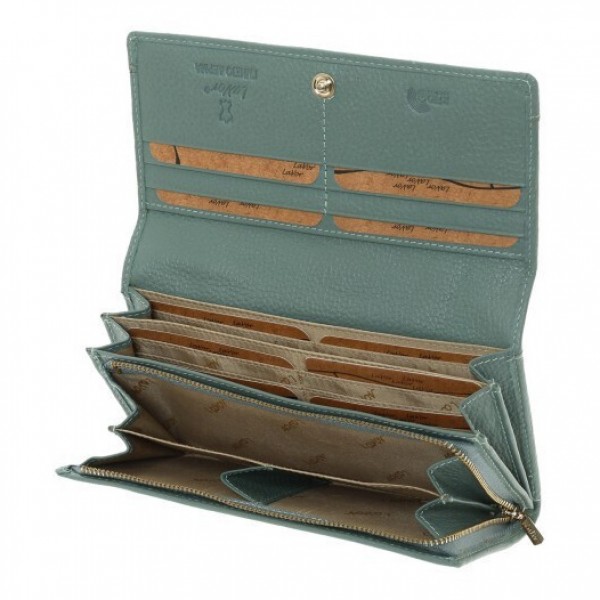 Γυναικείο Δερμάτινο Πορτοφόλι Lavor 1-6154GN Μέντα