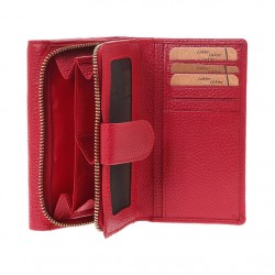 Γυναικείο Δερμάτινο Πορτοφόλι Lavor 1-6158RD Κόκκινο Γυναικείο Δερμάτινο Πορτοφόλι Lavor 1-6158RD Κόκκινο