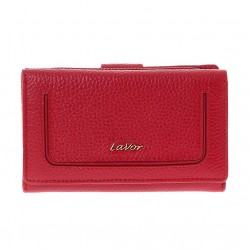 Γυναικείο Δερμάτινο Πορτοφόλι Lavor 1-6158RD Κόκκινο