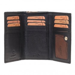 Γυναικείο Δερμάτινο Πορτοφόλι Lavor 1-6158BK Μαύρο Γυναικείο Δερμάτινο Πορτοφόλι Lavor 1-6158BK Μαύρο