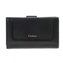 Γυναικείο Δερμάτινο Πορτοφόλι Lavor 1-6158BK Μαύρο