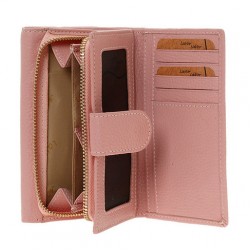 Γυναικείο Δερμάτινο Πορτοφόλι Lavor 1-6158PN Ροζ Γυναικείο Δερμάτινο Πορτοφόλι Lavor 1-6158PN Ροζ