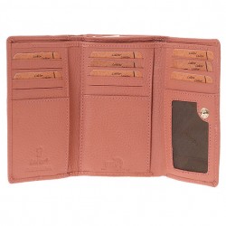 Γυναικείο Δερμάτινο Πορτοφόλι Lavor 1-6158SM Σομόν Γυναικείο Δερμάτινο Πορτοφόλι Lavor 1-6158SM Σομόν