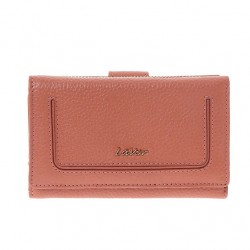 Γυναικείο Δερμάτινο Πορτοφόλι Lavor 1-6158SM Σομόν