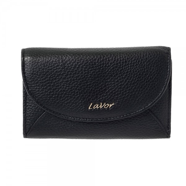 Γυναικείο Δερμάτινο Πορτοφόλι LAVOR 1-6074BK Μαύρο