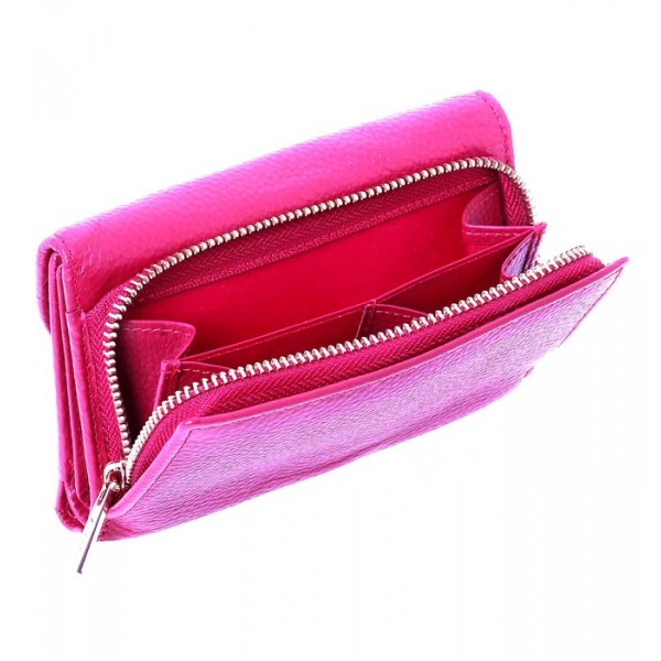 Γυναικείο Δερμάτινο Πορτοφόλι LAVOR 1-6074FC Ρόδι