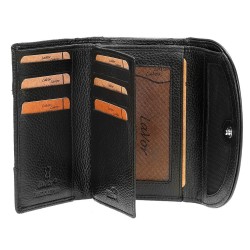 Γυναικείο Δερμάτινο Πορτοφόλι LAVOR 1-6015BK Μαύρο